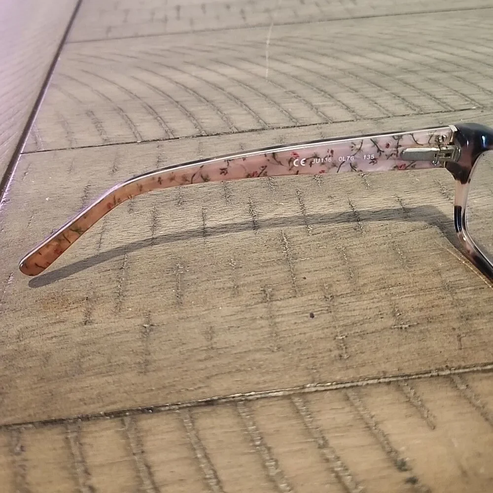 FRAMES ONLY Juicy Couture JU 136 0L76 Tortoise Pink Rectangular Eyeglasses 135
